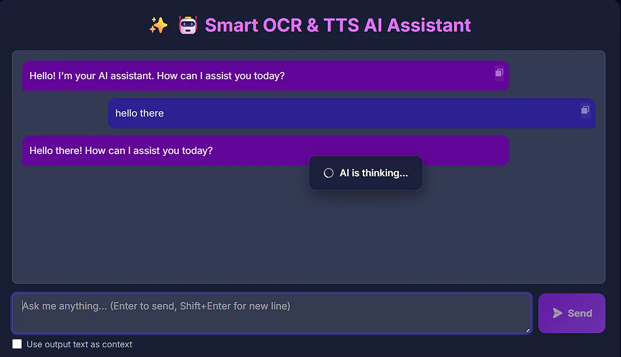 AI Assistant section